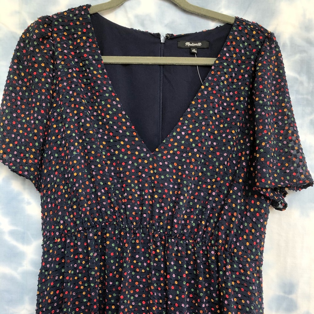 Madewell Deep V Elastic Waist Dress